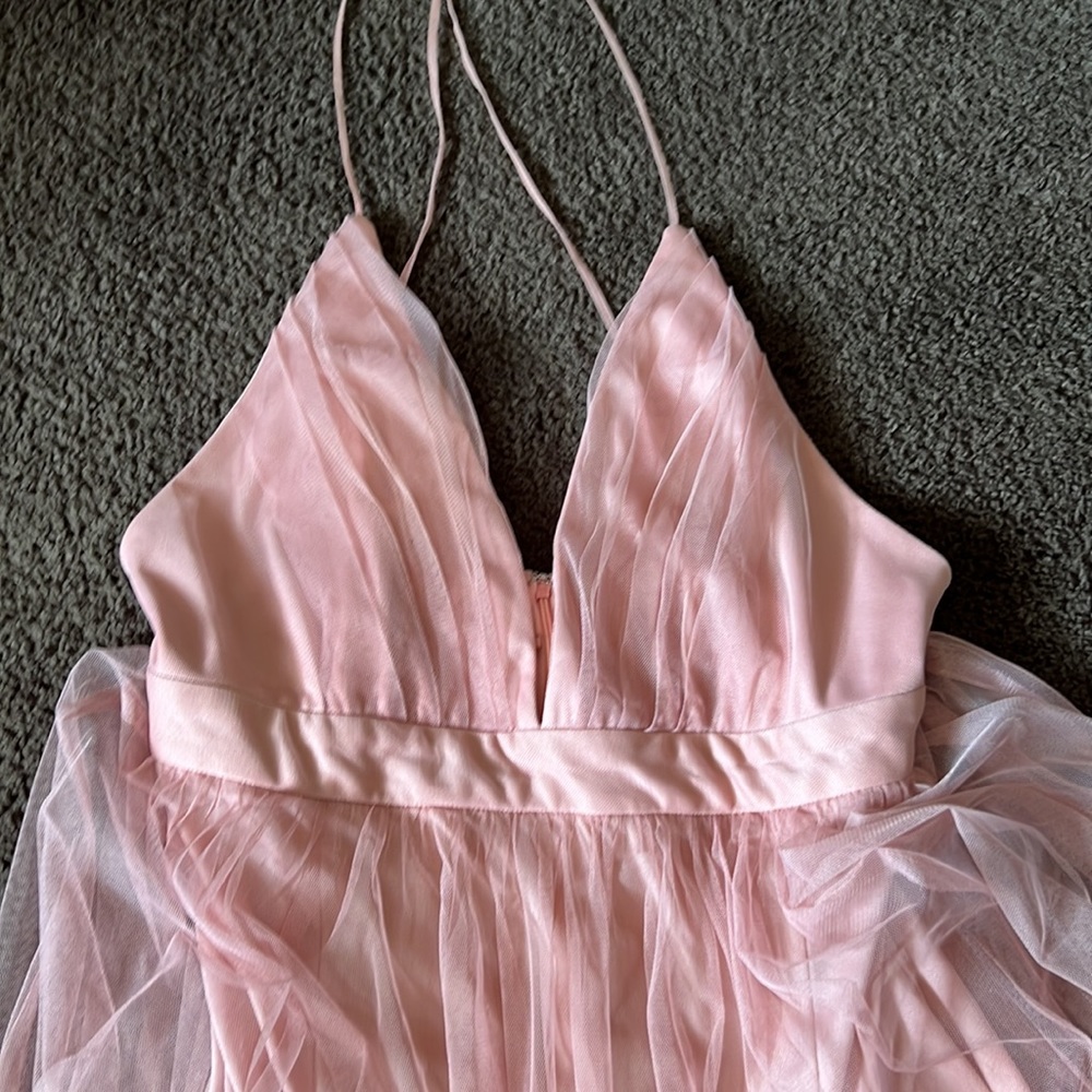 Pink V-Cut Gown - Picture 3 of 6